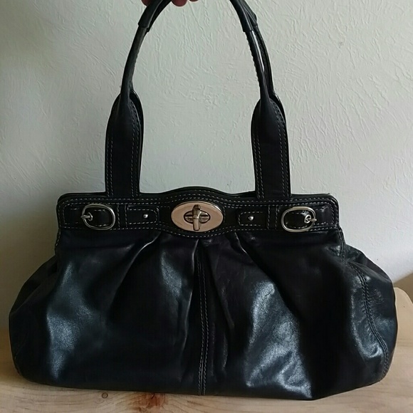 Coach 13914 Turnlock Garnet Purse Satchel