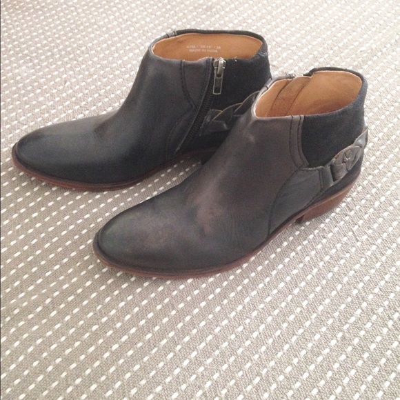H by Hudson Black Leather Bootie
