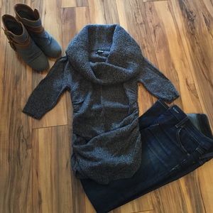 Express XS Gray/Black Cowl Neck sweater