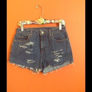 Vintage high waisted denim shorts