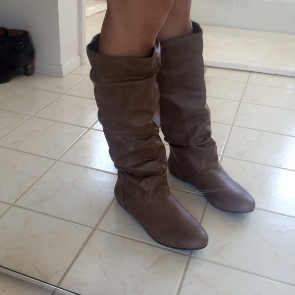 Charlotte Russe slouchy brown boots