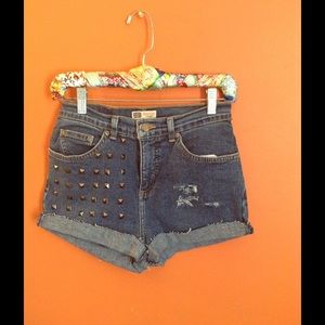 Vintage high waisted denim shorts