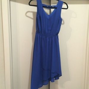 Size small blue high-low dress