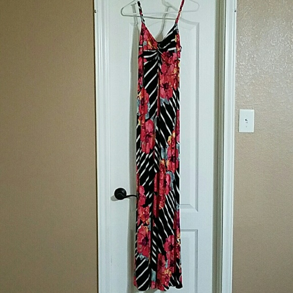 Soma floral and stripe dress