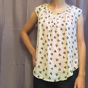 Lauren Conrad bow print blouse