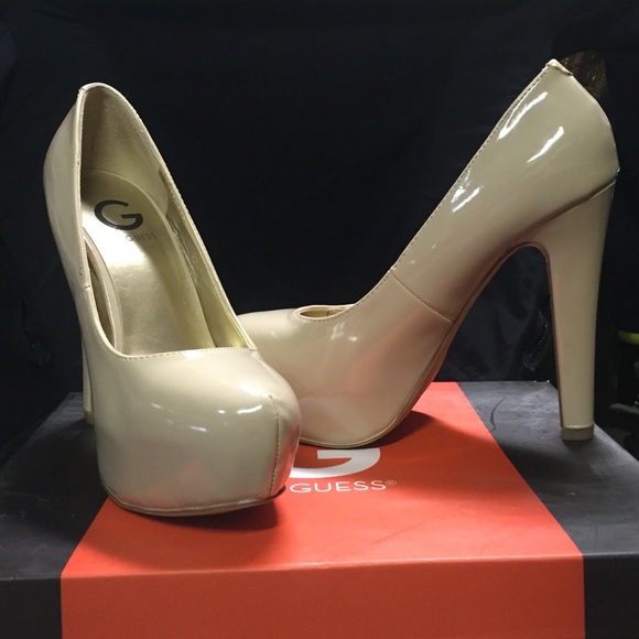 Nude heels Guess heels worn once basically new - Picture 1 of 3