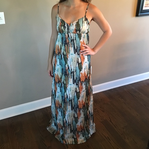 Gorgeous Watercolor Maxi Dress