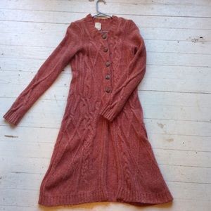 Anthropologie Coiled Cableknit Sweatercoat sz Med