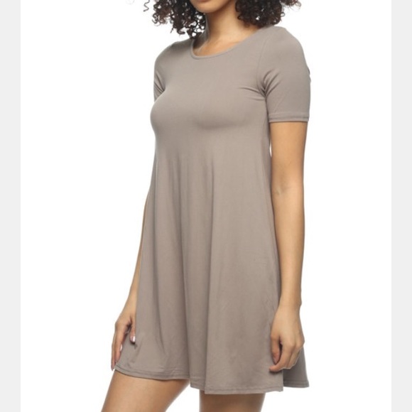 Taupe Trapeze Dress