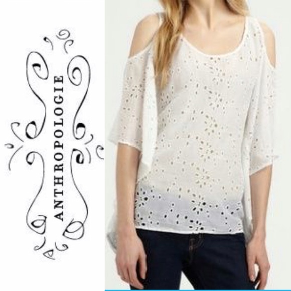 Anthropologie Ella Moss "Annie" cold shoulder top