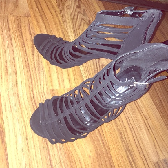Blacks Caged Heels!