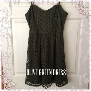 Lovely olive green dress!