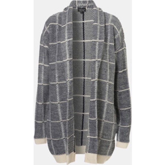Topshop brushed grid cardigan