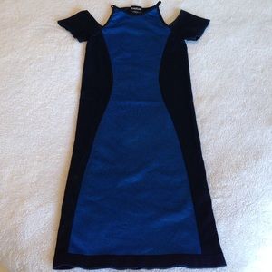 Bebe Navy/Cobalt Bodycon Dress