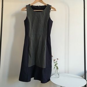 J.Crew Color Block Flared Wear to Work Dress, 00