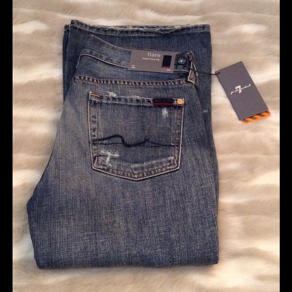 7 For All Mankind Denim - 7 FOR ALL MANKIND Distressed Flare Jeans (Re-Posh)