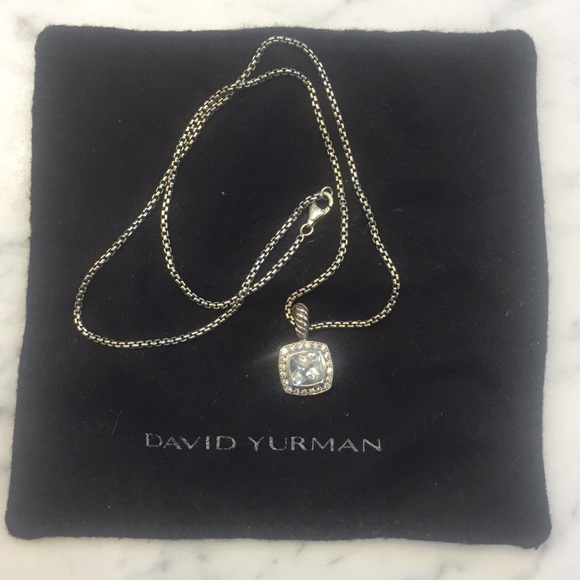 DavidYurman"Albion" pendant w Prasiolite/diamonds