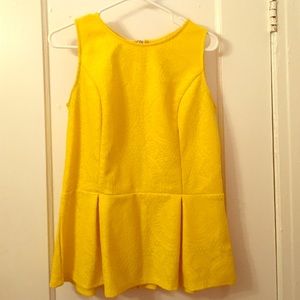 Yellow peplum top