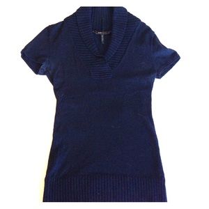 BCBG Maxazria Cowl Neck Sweater - Navy, Size M