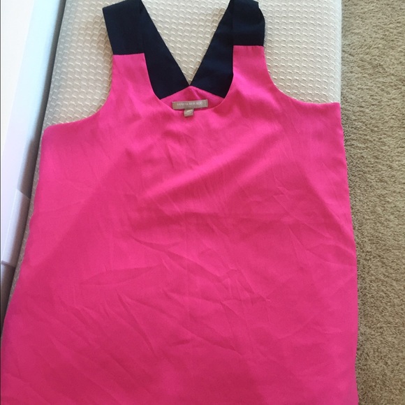 Hot pink and navy banana republic top