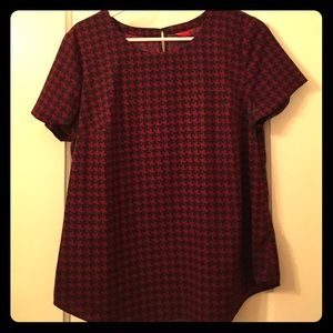 Houndstooth shell top