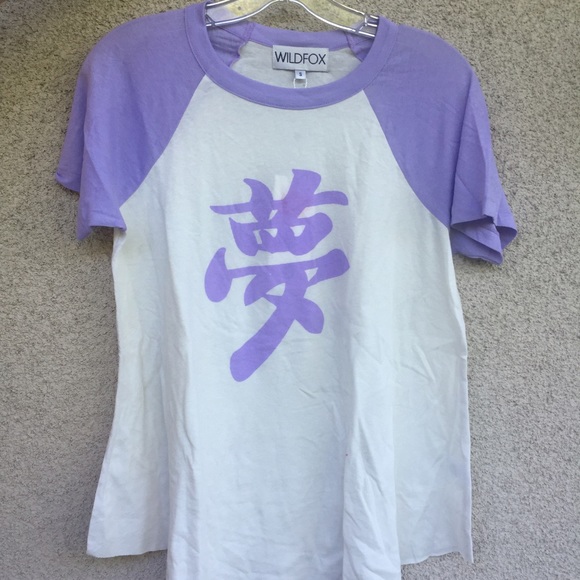Wildfox Purple and white symbol shirt
