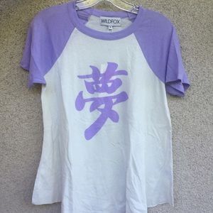 Wildfox Purple and white symbol shirt