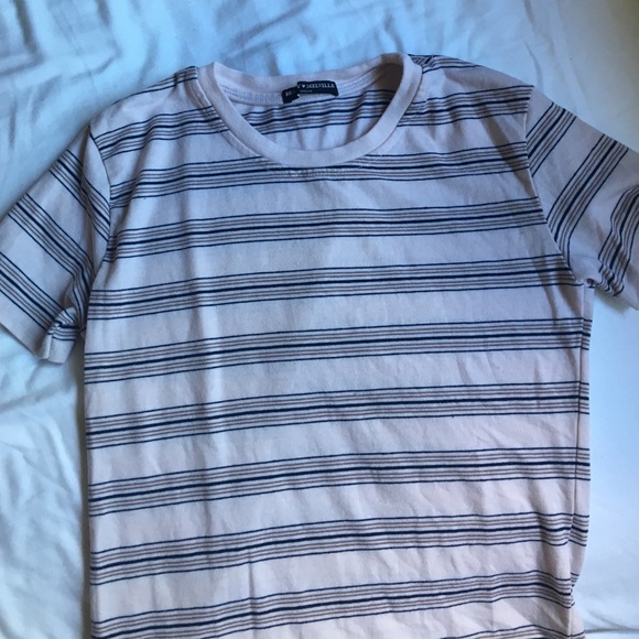 brandy melville pink striped shirt