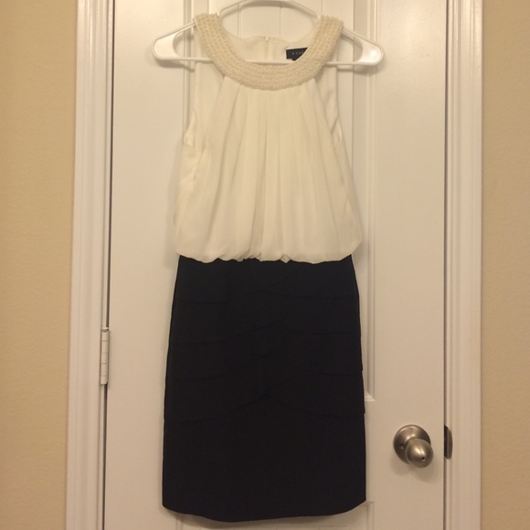 Elegant black and ivory dress