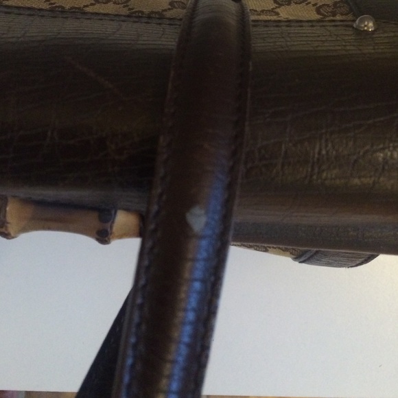 GUCCI Monogram Bamboo Bullet Satchel Brown - Picture 4 of 5