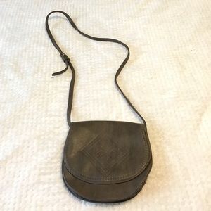 Leather cross body purse with adjustable strap