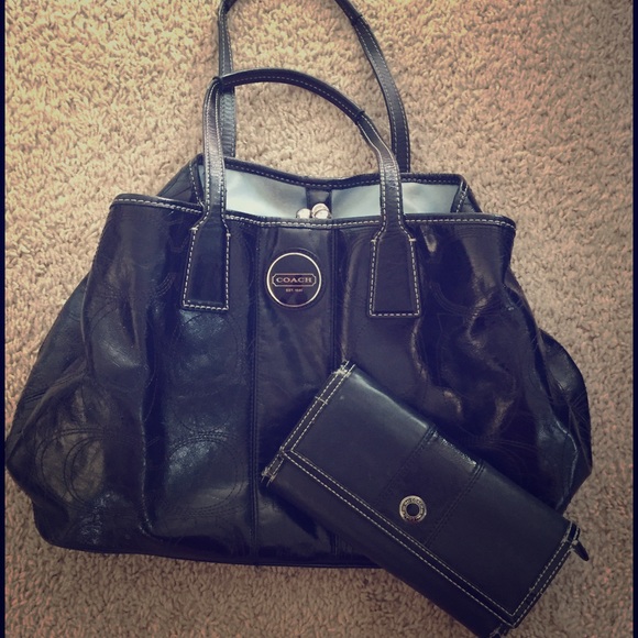 Coach Bag and Coach Wallet Bundle