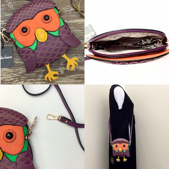 Bella Luca Hippie Chic Little Owl Crossbody- New - Picture 2 of 4