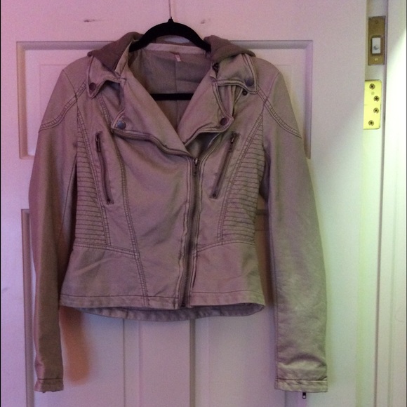 Free People Vegan leather Moto jacket