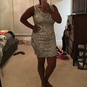 Never worn Silver sequin cocktail dress!