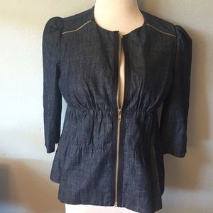 Anthropologie sine denim blazer
