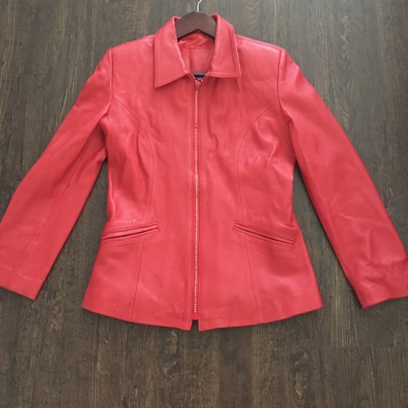 Silvia's Jackets & Blazers - LEATHER JACKET WITH STONES