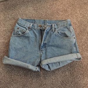 Homemade cut off high waisted shorts