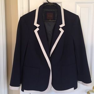 The Limited navy and white trim blazer
