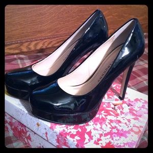 Brand new black patent pumps/heels