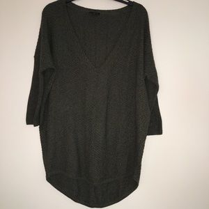 Express olive green v-neck sweater