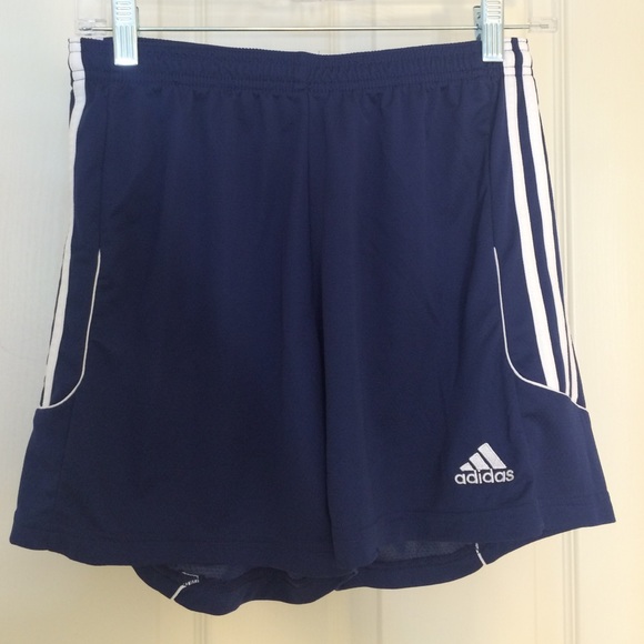 Navy blue adidas running or soccer shorts