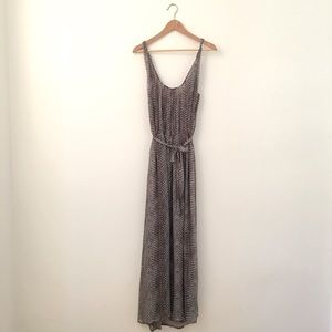 Olivaceous Grey Snakeskin Print Maxi Dress