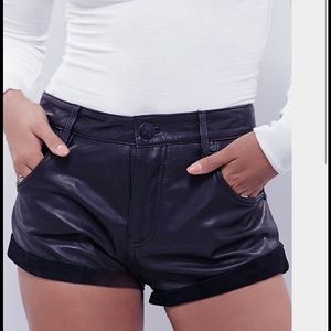 One teaspoon black leather bandits short One teaspoon black leather bandits short