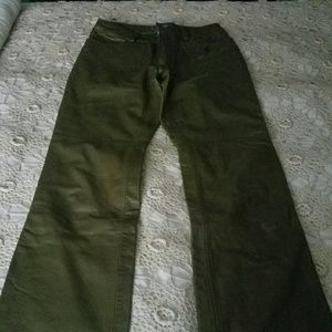 Gap Olive Green Leather Pants