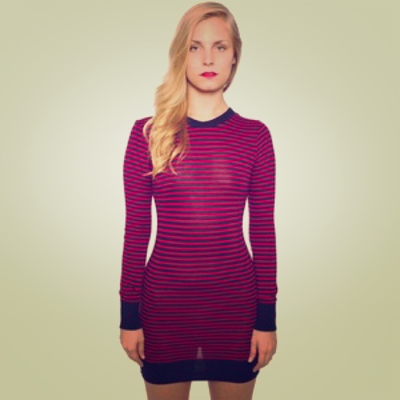 American Apparel knit stripe sweater dress.