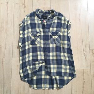 Free People Collared Plaid Shirt