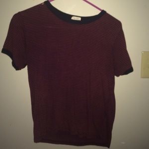 Brandy Melville maroon striped Nadine
