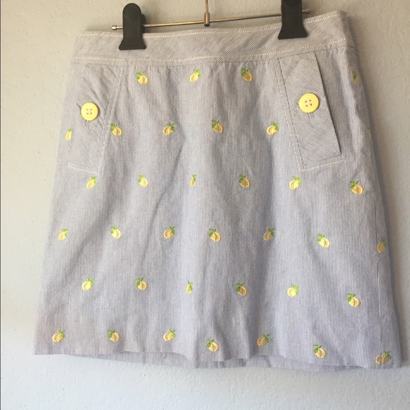 Lily Pulitzer lemon pattern mini skirt