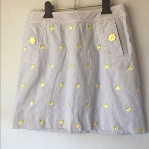 Lily Pulitzer lemon pattern mini skirt